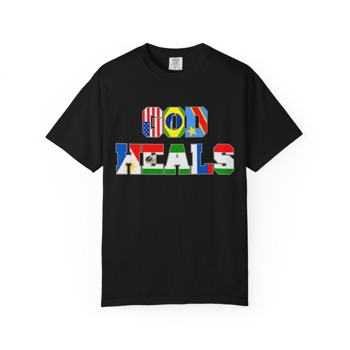 God Heals Black Tee